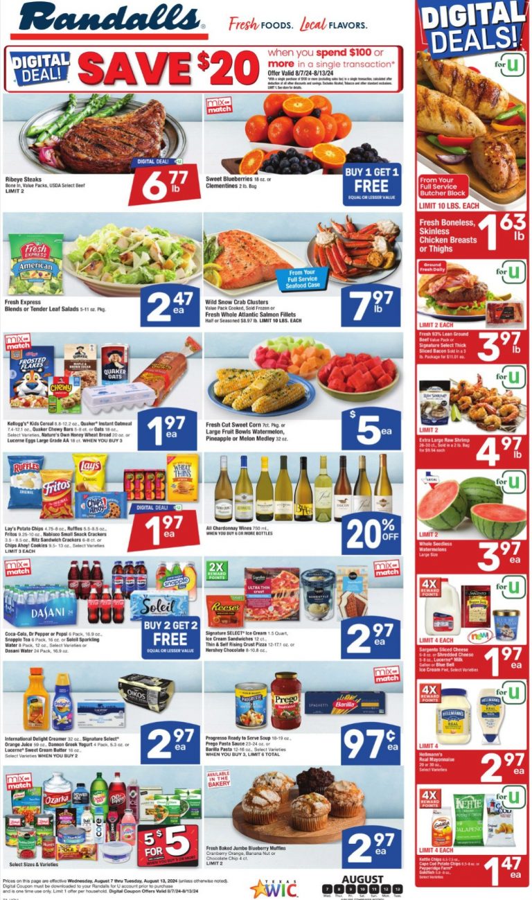 Randalls Weekly Ad Aug 07 Aug 13, 2024