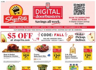 ShopRite Weekly Ad Aug 30 – Sep 05, 2024 (Back to School & Labor Day Promotion Included)