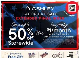 Ashley Furniture HomeStore Labor Day Extended Sale Sep 03 – Sep 09, 2024