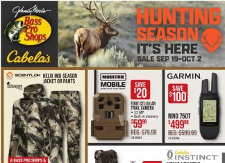 Bass Pro Shops Hunting Sale Sep 19 – Oct 02, 2024