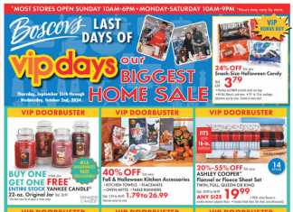 Boscov’s Weekly Ad Sep 26 – Oct 02, 2024 (Halloween Promotion Included)