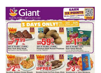 Giant Food Weekly Ad Sep 27 – Oct 03, 2024