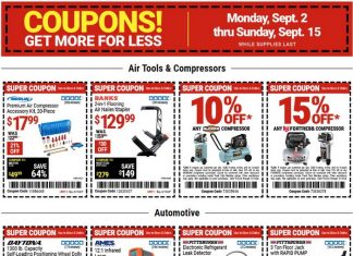 Harbor Freight Coupon Sale Sep 02 – Sep 15, 2024
