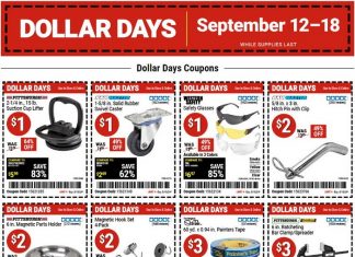 Harbor Freight Dollar Days Coupon Sale Sep 12– Sep 18, 2024