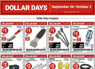 Harbor Freight Dollar Days Coupon Sale Sep 26 – Oct 02, 2024
