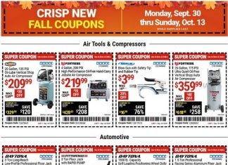 Harbor Freight Coupon Sale Sep 30 – Oct 13, 2024