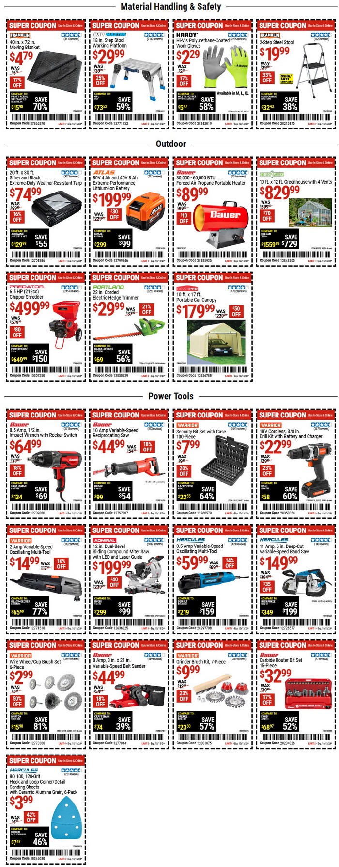 Harbor Freight Coupon Sale Sep 30 Oct 13, 2024