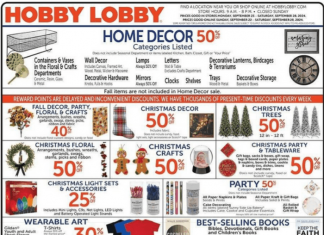 Hobby Lobby Weekly Ad Sep 22 – Sep 28, 2024