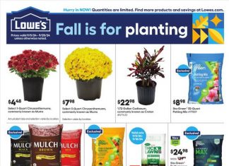 Lowe’s Weekly Ad Sep 05 – Sep 25, 2024