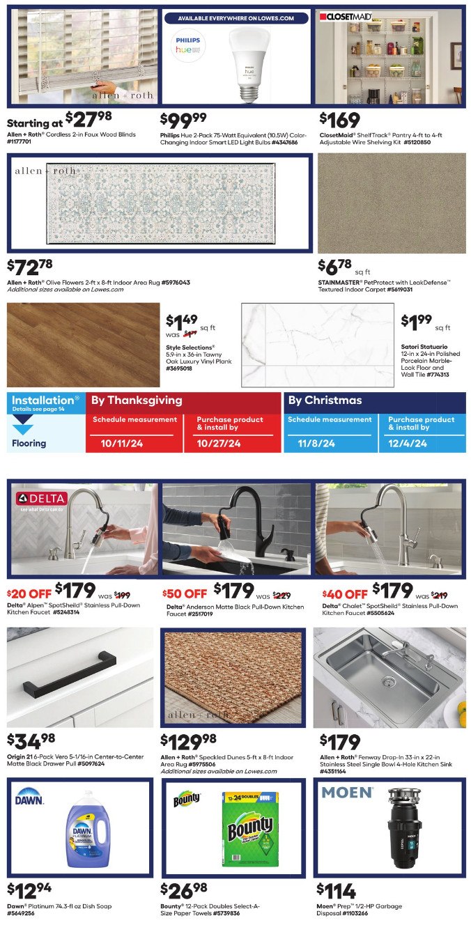 Lowe's In Store Promotion Ad Sep 26 Oct 16, 2024