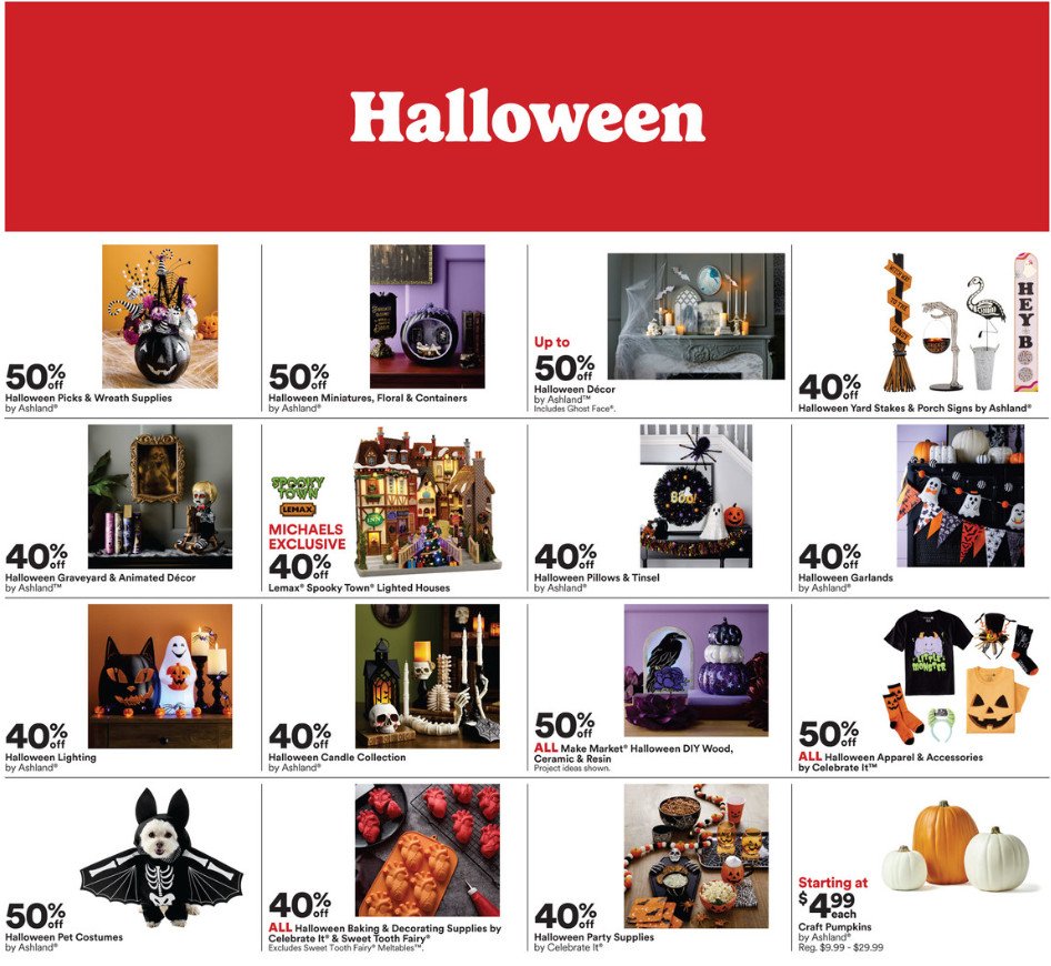 Michaels Weekly Ad Sep 13 Sep 22, 2024 (Halloween Promotion Included)