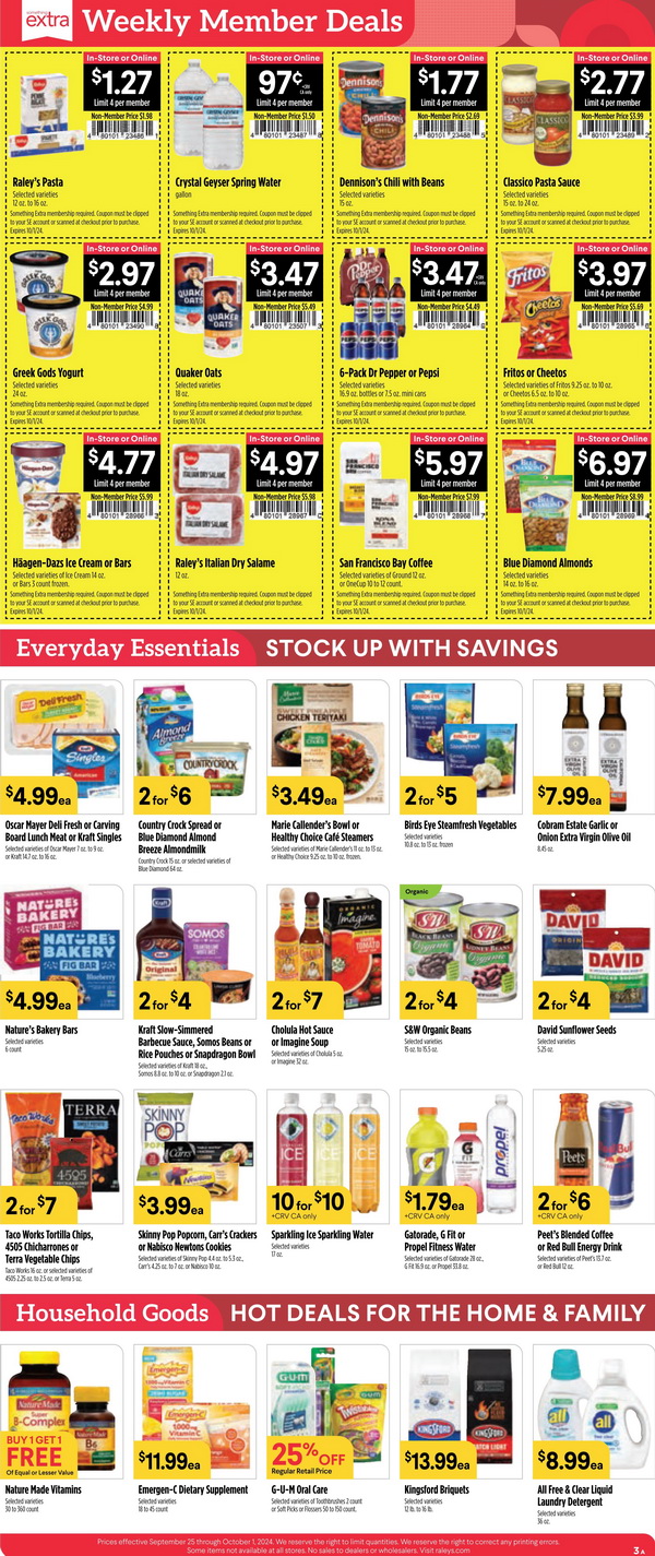 Raley s Supermarkets Weekly Ad Sep 25 Oct 01 2024 Raley s Supermarkets Weekly Ad Sep 25 Oct 01 2024