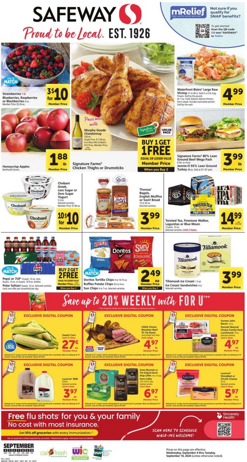 Safeway Weekly Ad Sep 04 Sep 10, 2024