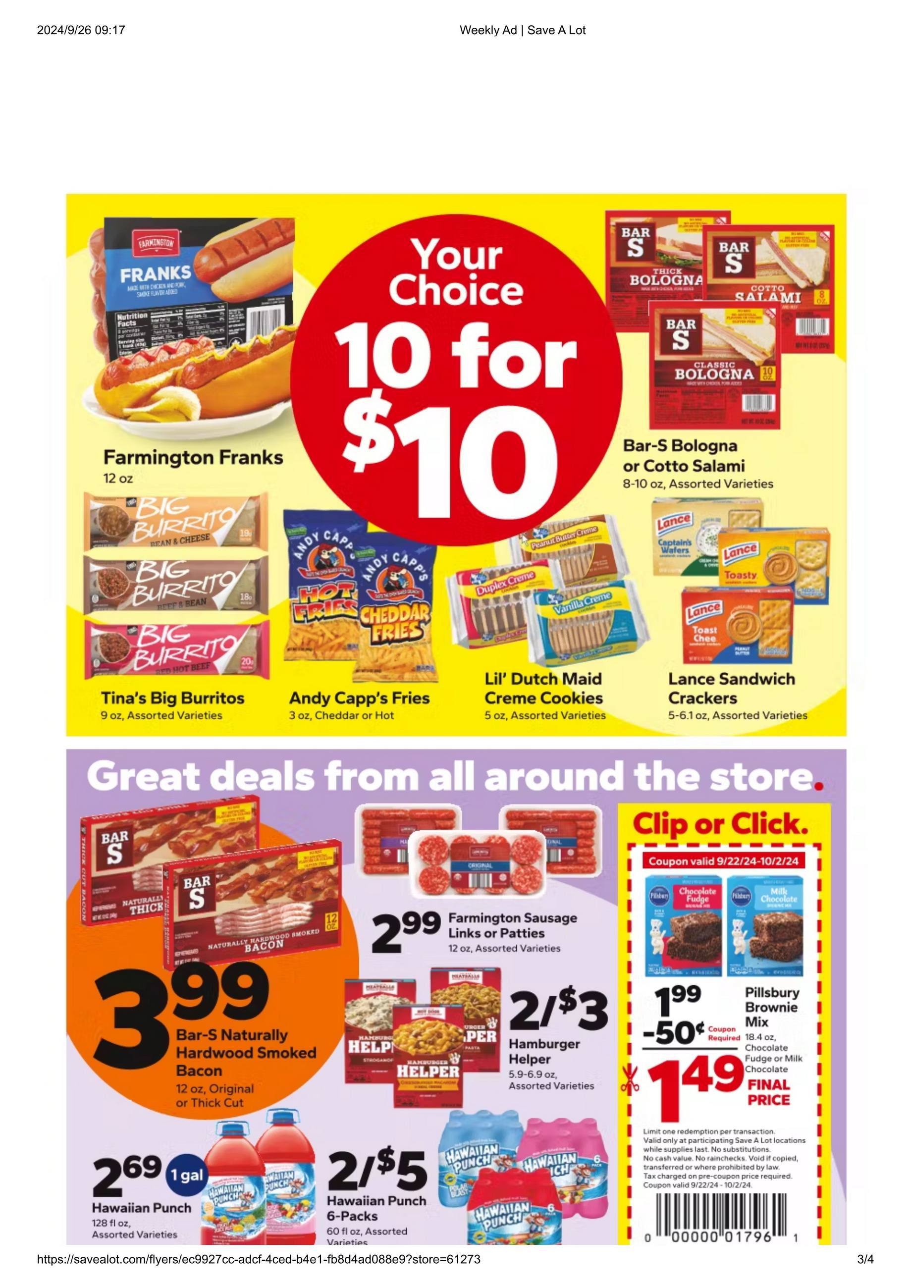 Save A Lot Weekly Ad Sep 25 – Oct 02, 2024