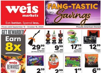 Weis Markets Monthly Ad Sep 19 – Oct 16, 2024 (Halloween Promotion Included)