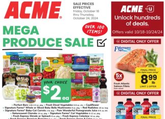 ACME Weekly Ad Oct 18 – Oct 24, 2024 (Halloween Promotion Included)