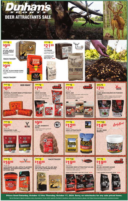 Dunham's Sports Weekly Ad Oct 12 Oct 17, 2024