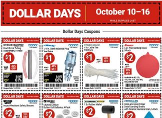 Harbor Freight Dollar Days Coupon Sale Oct 10 – Oct 16, 2024
