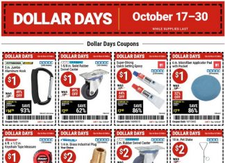 Harbor Freight Dollar Days Coupon Sale Oct 17 – Oct 30, 2024
