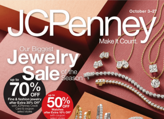 JCPenney Jewelry Sale Oct 03 – Oct 27, 2024