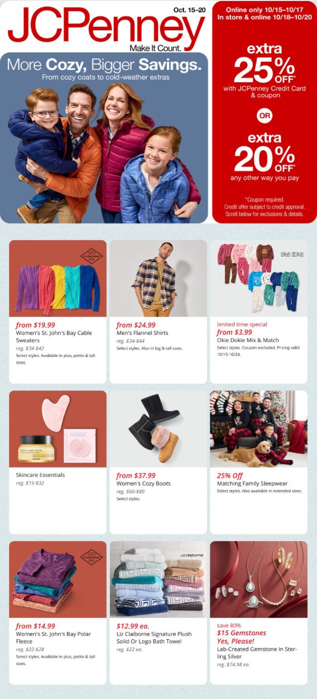 JCPenney Store Ad Oct 15 Oct 20, 2024
