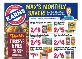 Karns Quality Foods Monthly Ad Oct 29 – Nov 25, 2024