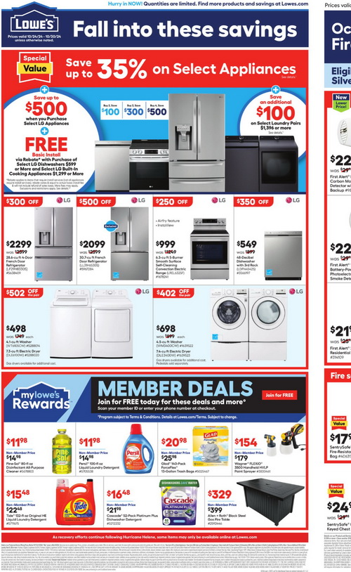 Lowe's In Store Promotion Ad Oct 17 Oct 30, 2024