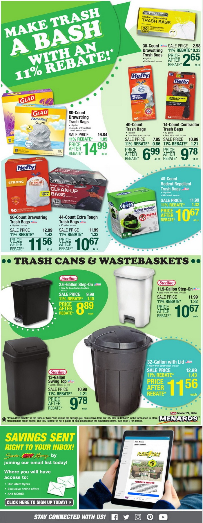 Menards Home Essentials Ad Oct 17 Oct 27, 2024