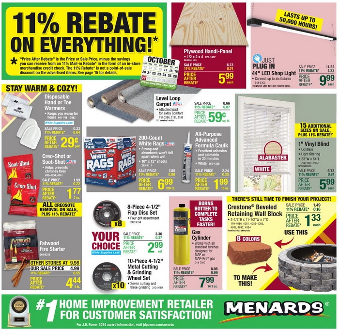 Menards Weekly Ad Oct 17 Oct 27, 2024 (Halloween Promotion Included)