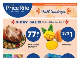 Price Rite Weekly Ad Oct 25 – Oct 31, 2024