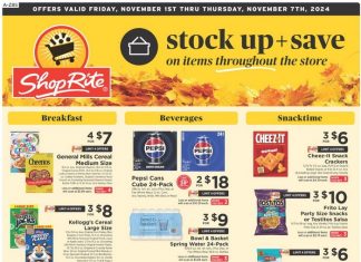 ShopRite Weekly Ad Nov 01 – Nov 07, 2024