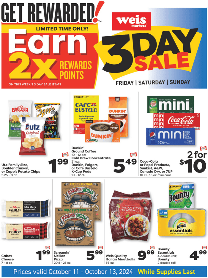 Weis Markets ThreeDay Weekend Ad Oct 11 Oct 13, 2024