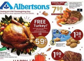 Albertsons Weekly Ad Nov 20 – Nov 28, 2024 (Thanksgiving Day Promotion Included)