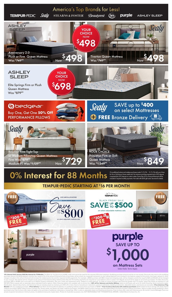 Ashley Furniture HomeStore Black Friday Ad Nov 05 Nov 11, 2024