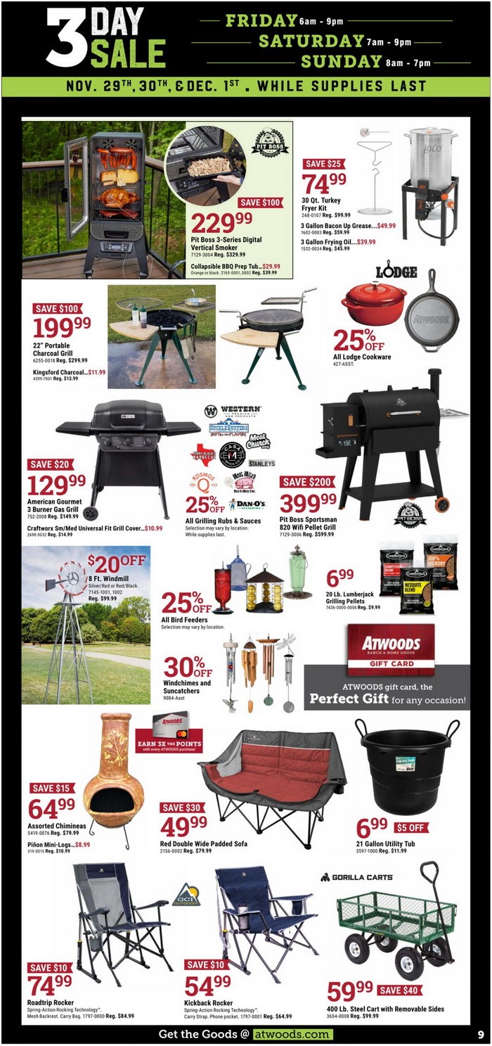 Atwoods 3Day Black Friday Ad Nov 29 Dec 01, 2024