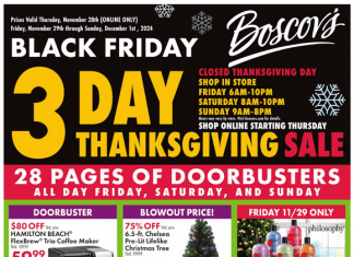 Boscov’s Weekly Ad Nov 28 – Dec 01, 2024 (Black Friday & Thanksgiving Day Promotion Included)