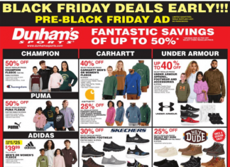 Dunham’s Sports Black Friday Pre-Sale Ad Nov 23 – Nov 27, 2024
