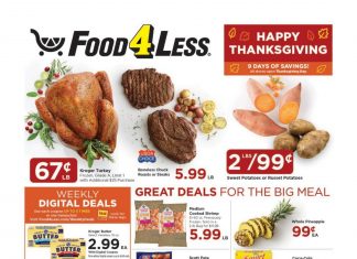 Food 4 Less Weekly Ad Nov 20 – Nov 28, 2024 (Thanksgiving Day Promotion Included)