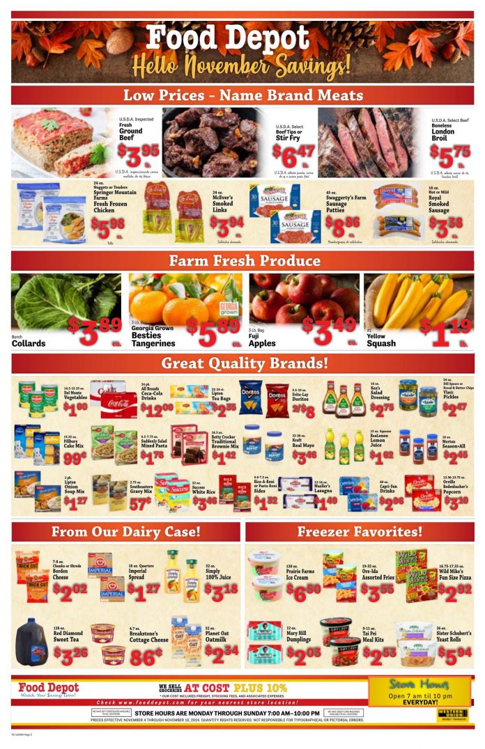 Food Depot Weekly Ad Nov 04 – Nov 10, 2024