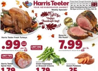 Harris Teeter Weekly Ad Nov 20 – Nov 28, 2024