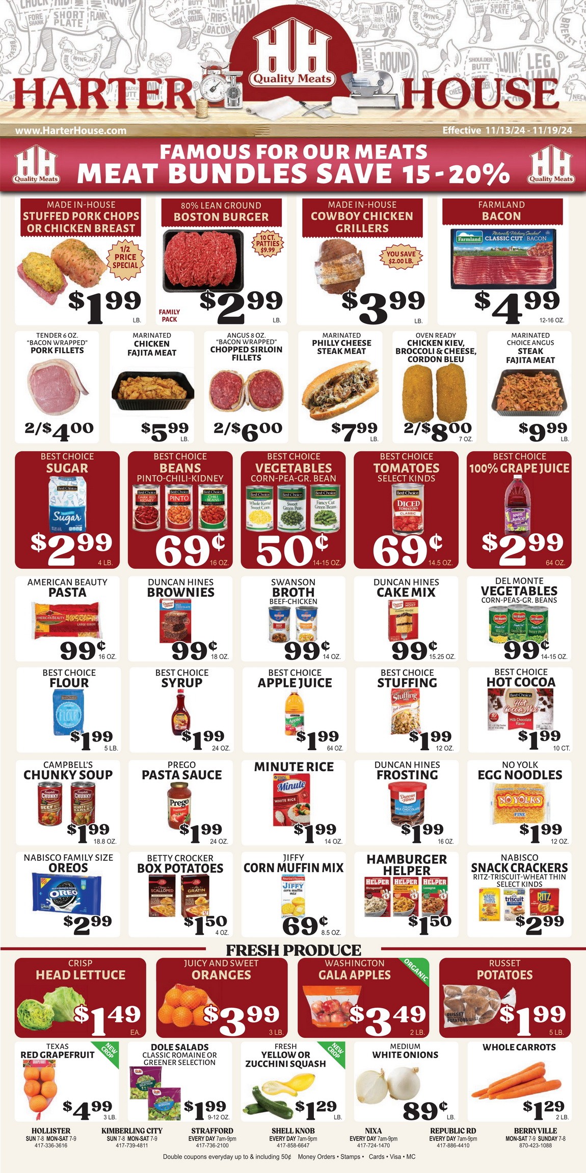 Harter House Weekly Ad Nov 13 – Nov 19, 2024