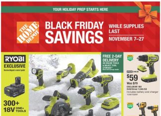 Home Depot Holiday Ad Nov 07 – Nov 27, 2024 (Black Friday Promotion Included)