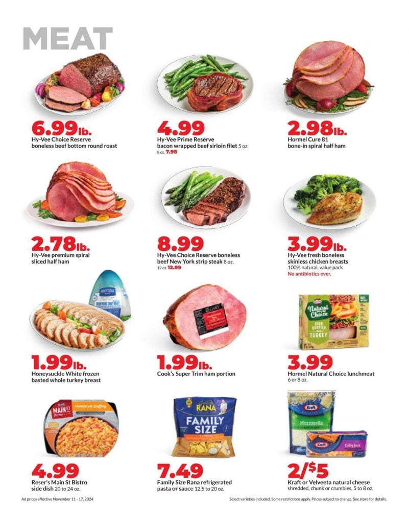 HyVee Weekly Ad Nov 11 Nov 17, 2024 (Thanksgiving Day Promotion Included)