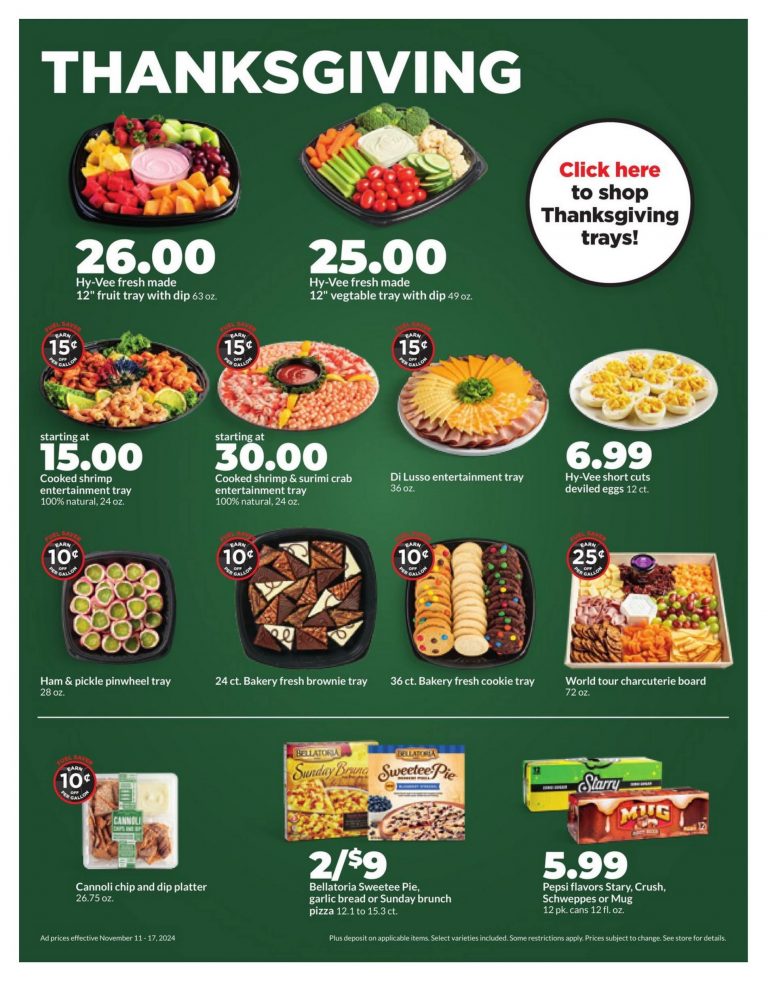 HyVee Weekly Ad Nov 11 Nov 17, 2024 (Thanksgiving Day Promotion Included)