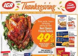 IGA Weekly Ad Nov 20 – Nov 28, 2024 (Thanksgiving Promotion Included)