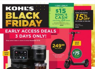 Kohl’s Early Black Friday Ad Nov 08 – Nov 10, 2024