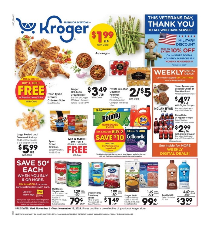 Kroger Weekly Ad Nov 06 Nov 12, 2024 (Black Friday Promotion Included)