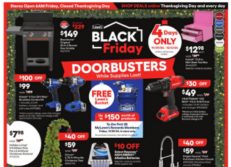 Lowe’s In Store Promotion Ad Nov 28 – Dec 04, 2024 (Black Friday Promotion Included)