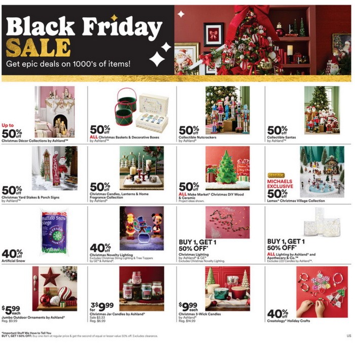 Michaels Black Friday Ad Nov 22 – Dec 01, 2024
