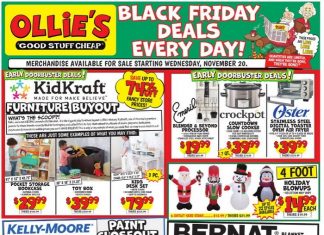 Ollie’s Weekly Ad Nov 20 – Nov 27, 2024 (Black Friday Promotion Included)
